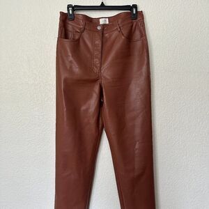 Aritzia Wilfred The Melina Pant High-waisted Vegan Leather pants Size 10